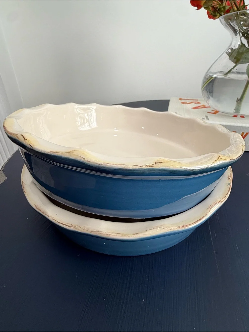Vietri Italian Bakers Pie Dish - Set of 2